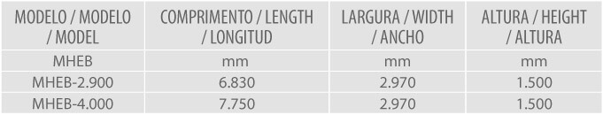 misturador horizontal extrusor dimensoes